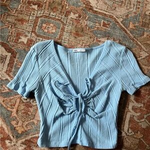 Zara light blue shirt